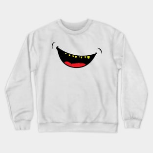 Monster Face Mask Smile Laugh Crewneck Sweatshirt